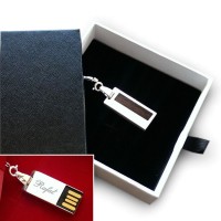 Pendrive z drewnem wenge | Wenge II 64GB USB 2.0 | srebro 925